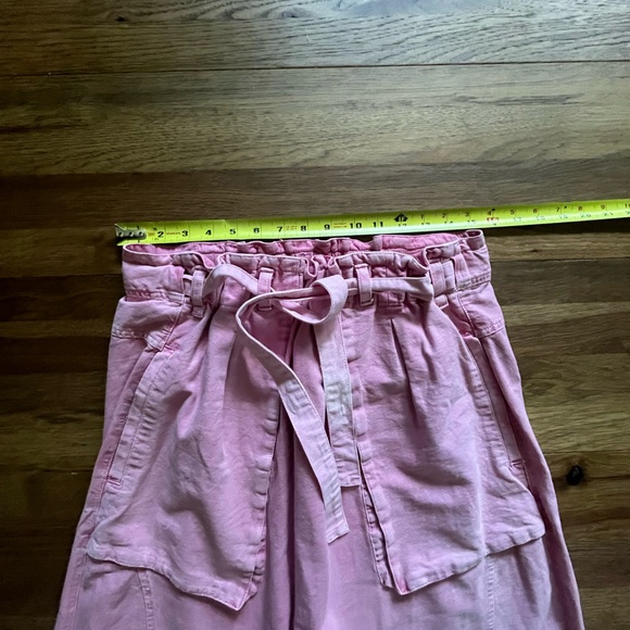 Free People Sky Rider Pant Cotton‎ Linen Pink Women’s Sz M Boho Beach Coastal - Picture 6 of 8